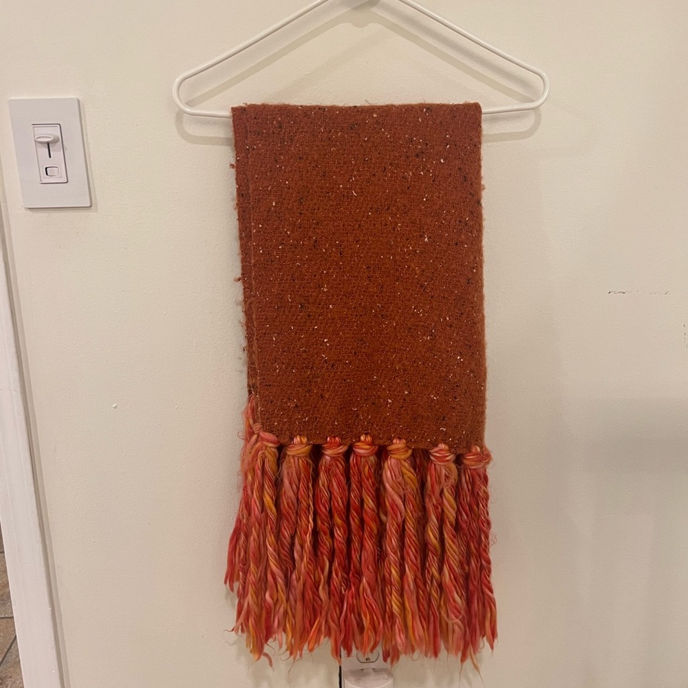 Anthropologie Brown and Orange Decor Accents with Fringe